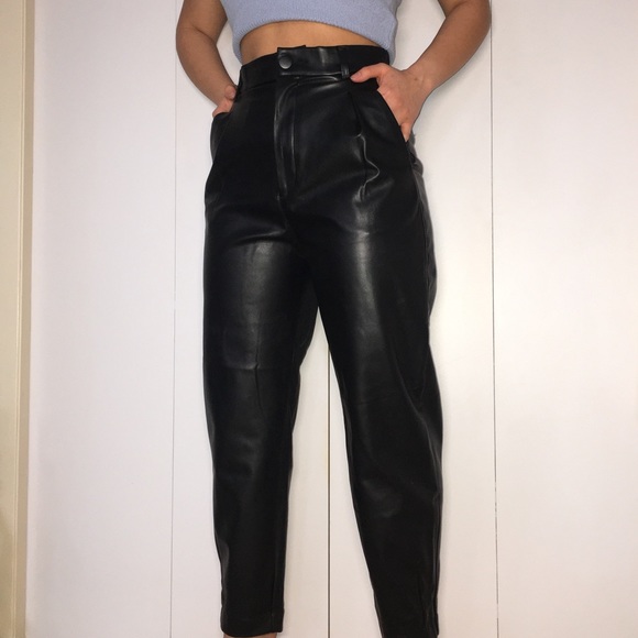 Zara Pants - Zara Faux Leather Trousers/Pants